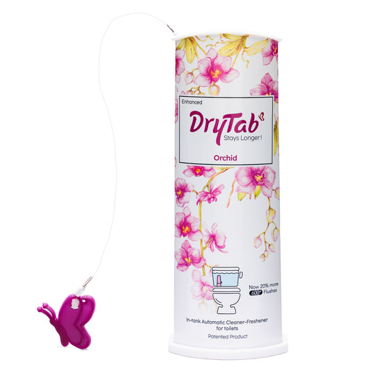 DryTab In-tank Automatic Cleaner-Freshener for toilet bowl - Orchid 🌸 Fragrance (180g Pack of 1 unit)