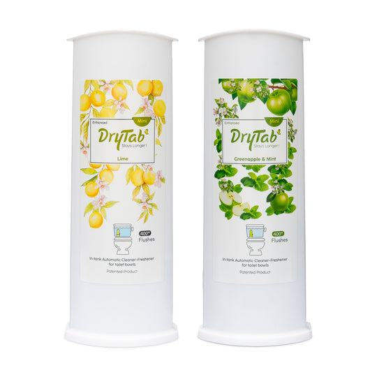 Mini DryTab Combo Greenapple with Mint🍏 & Lime🍋 Automatic Toilet Bowl Cleaner-Freshener
