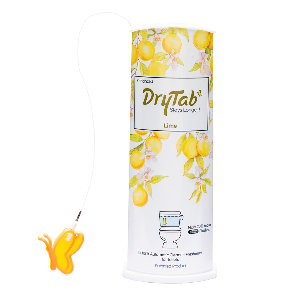 COMBO X DryTab In-tank Automatic Cleaner-Freshener for toilet bowl - Lime🍋 Fragrance Pack of 2 (180g Pack of 1 unit x2 )