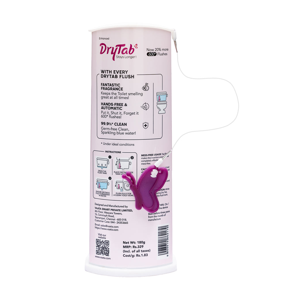 DryTab Orchid 🌸 Automatic Toilet Bowl Cleaner-Freshener