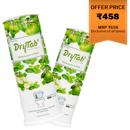 DryTab Combo Greenapple with Mint🍏🍏 Automatic Toilet Bowl Cleaner-Freshener