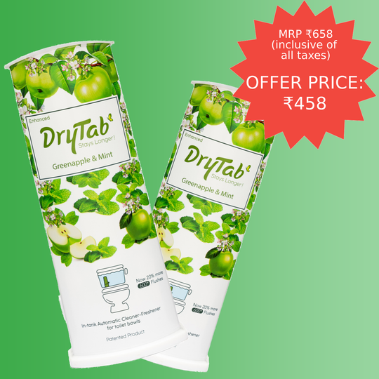 DryTab Combo Greenapple with Mint🍏🍏 Automatic Toilet Bowl Cleaner-Freshener