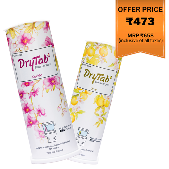 DryTab Combo Lime🍋 & Orchid🌸 Automatic Toilet Bowl Cleaner-Freshener